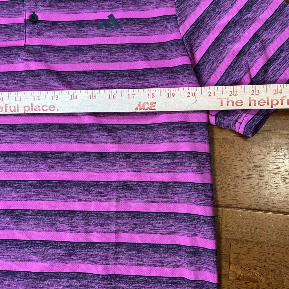 Adidas Polo Shirt Men's Size Large Golf Pink Purple